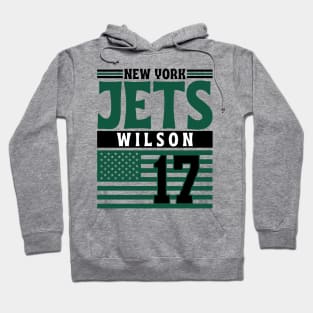 New York Jets Wilson 17 American Flag Football Hoodie